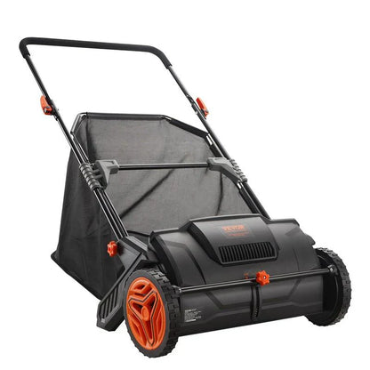 VEVOR 21-Inch Push Lawn Sweeper with 3.5 cu ft Hopper Bag.