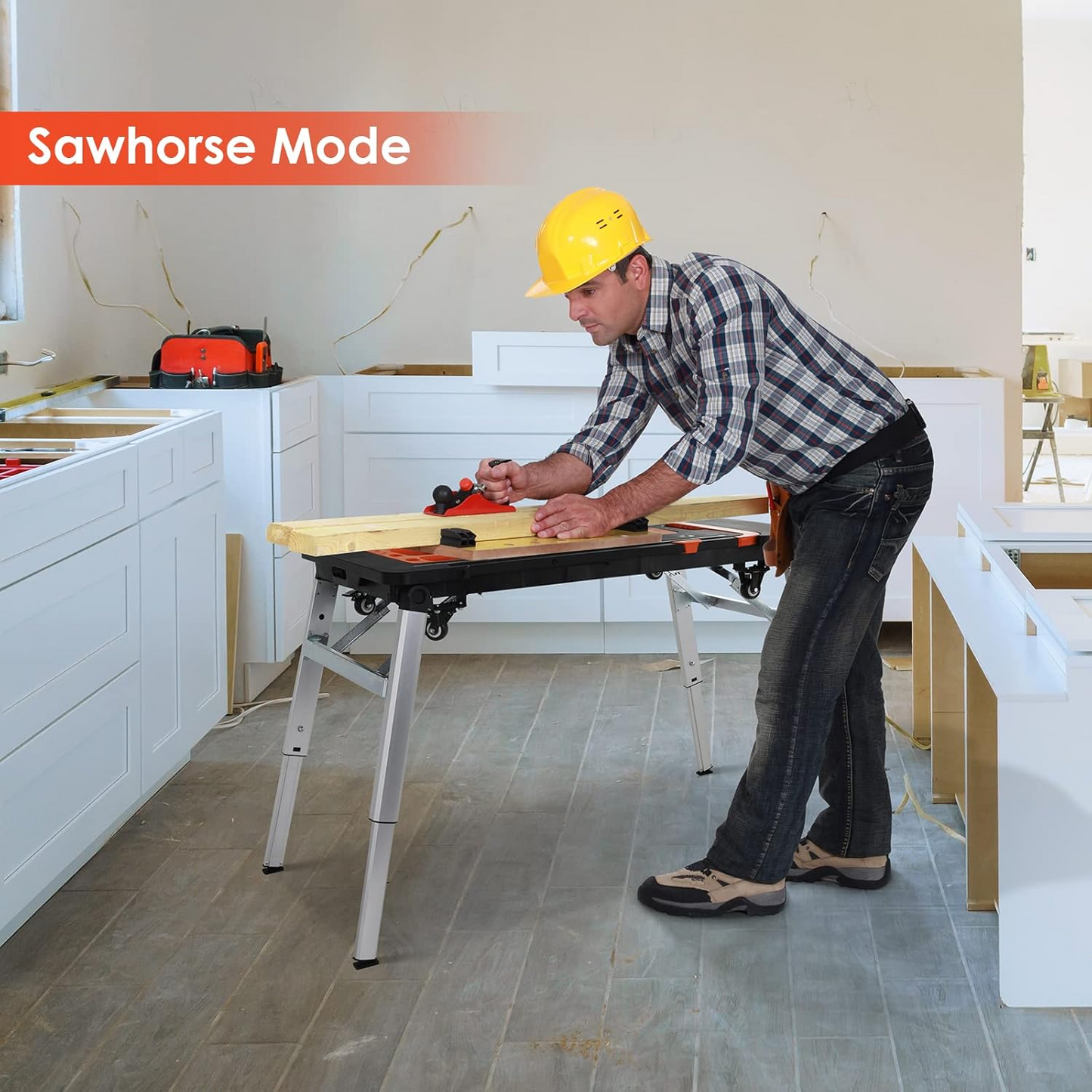 7-in-1 Rolling Work Stool with Storage