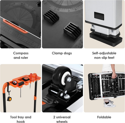 7-in-1 Rolling Work Stool with Storage