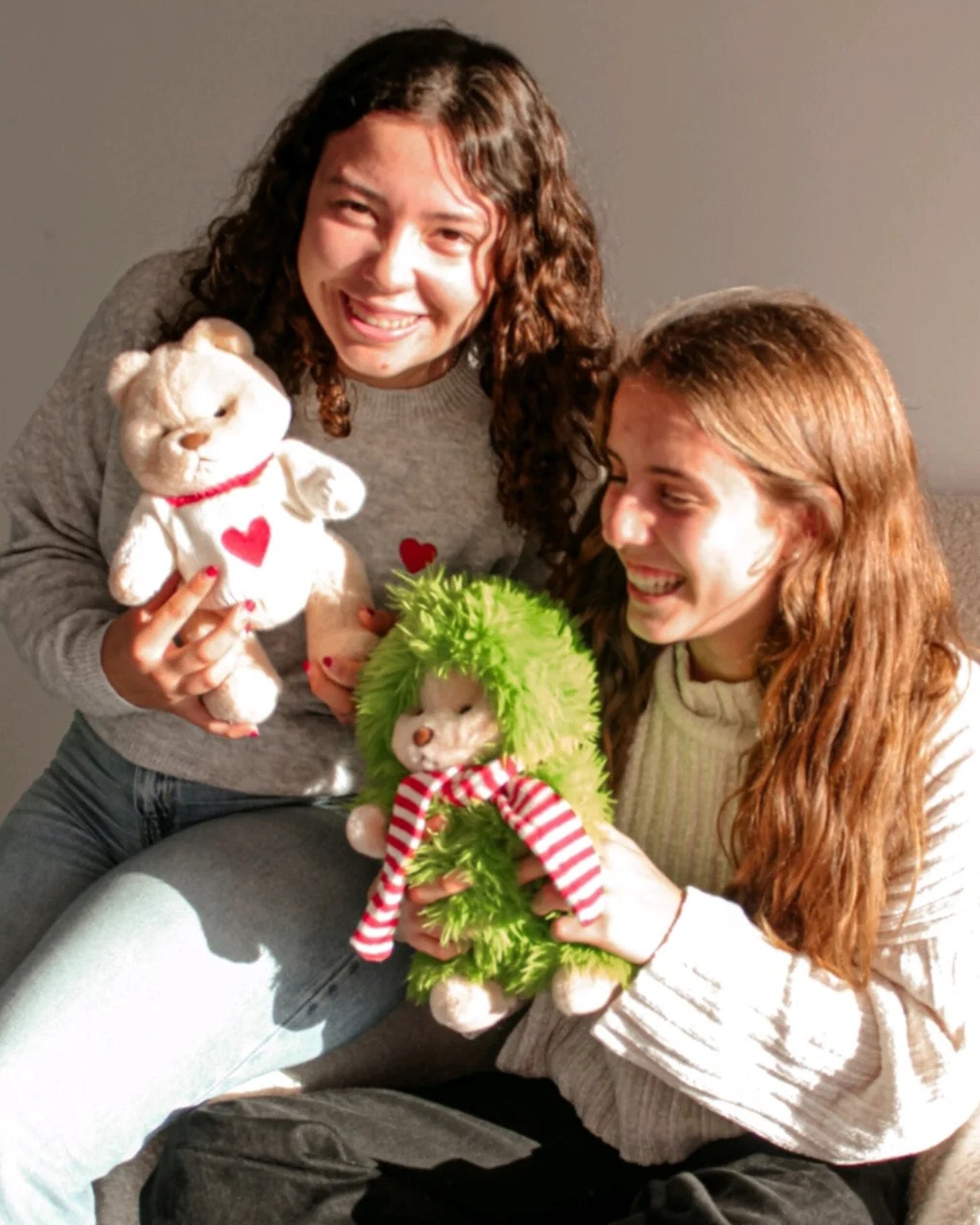 Pink Furry Dino Bear | Handmade Jointed Teddy Bear Gift