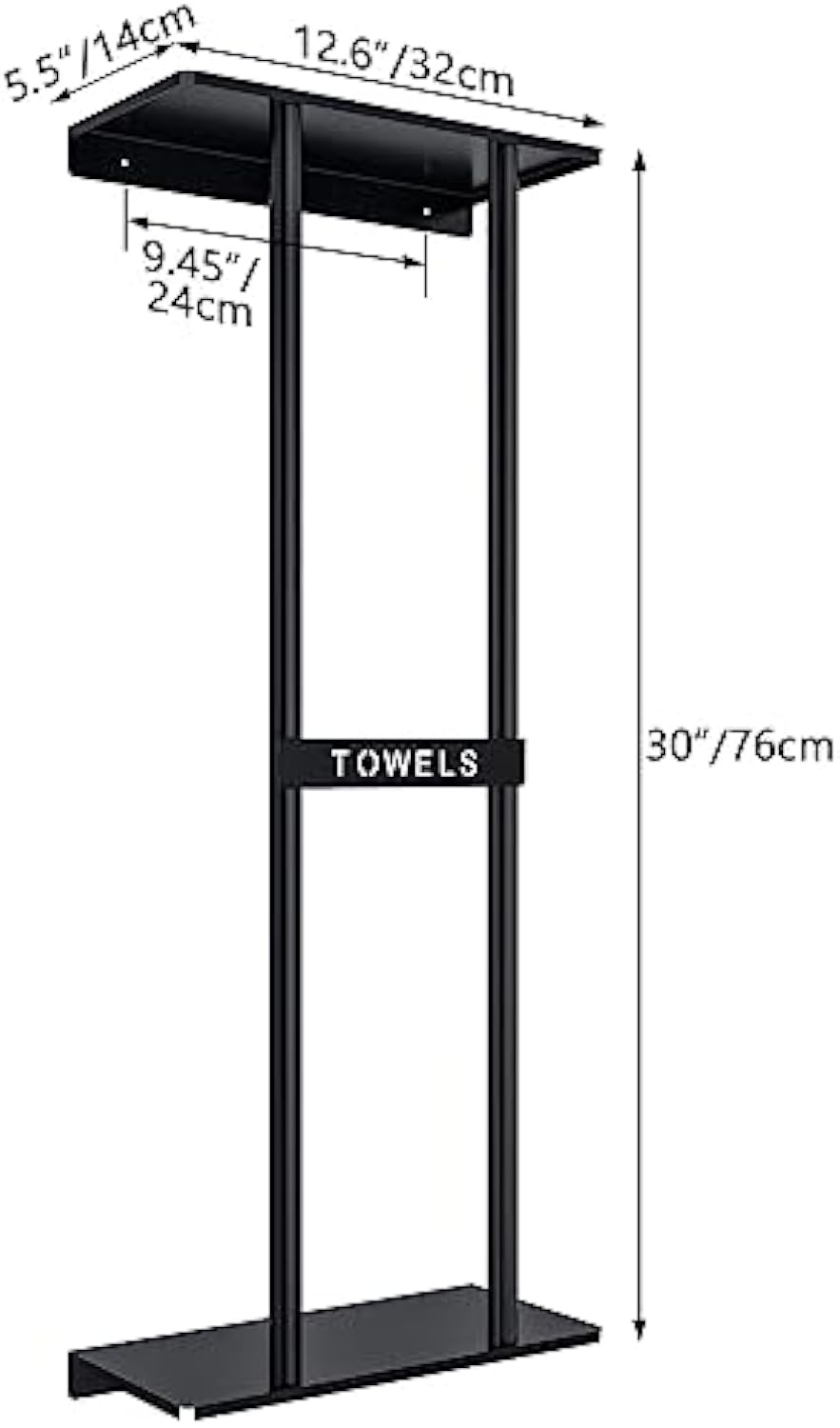 Bathroom Towel Storage Rack, Towel Racks for Bathroom Wall Mounted 30 inch