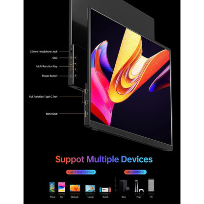 120Hz 14" Portable Monitor – USB-C/HDMI