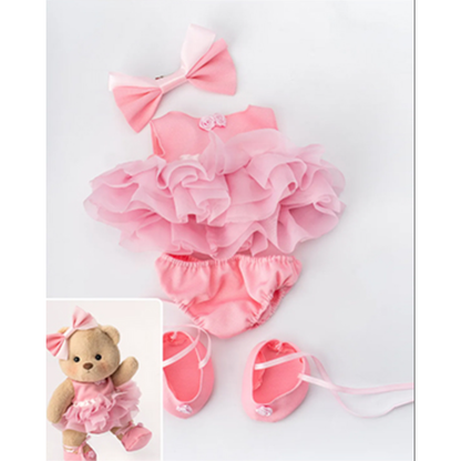 Pink Furry Dino Bear | Handmade Jointed Teddy Bear Gift