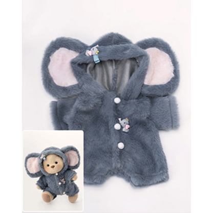 Pink Furry Dino Bear | Handmade Jointed Teddy Bear Gift