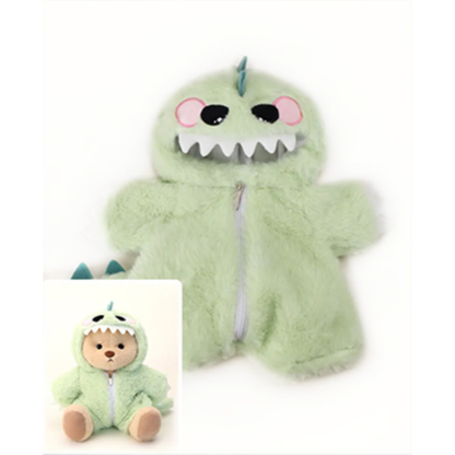 Pink Furry Dino Bear | Handmade Jointed Teddy Bear Gift