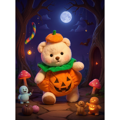 Pink Furry Dino Bear | Handmade Jointed Teddy Bear Gift