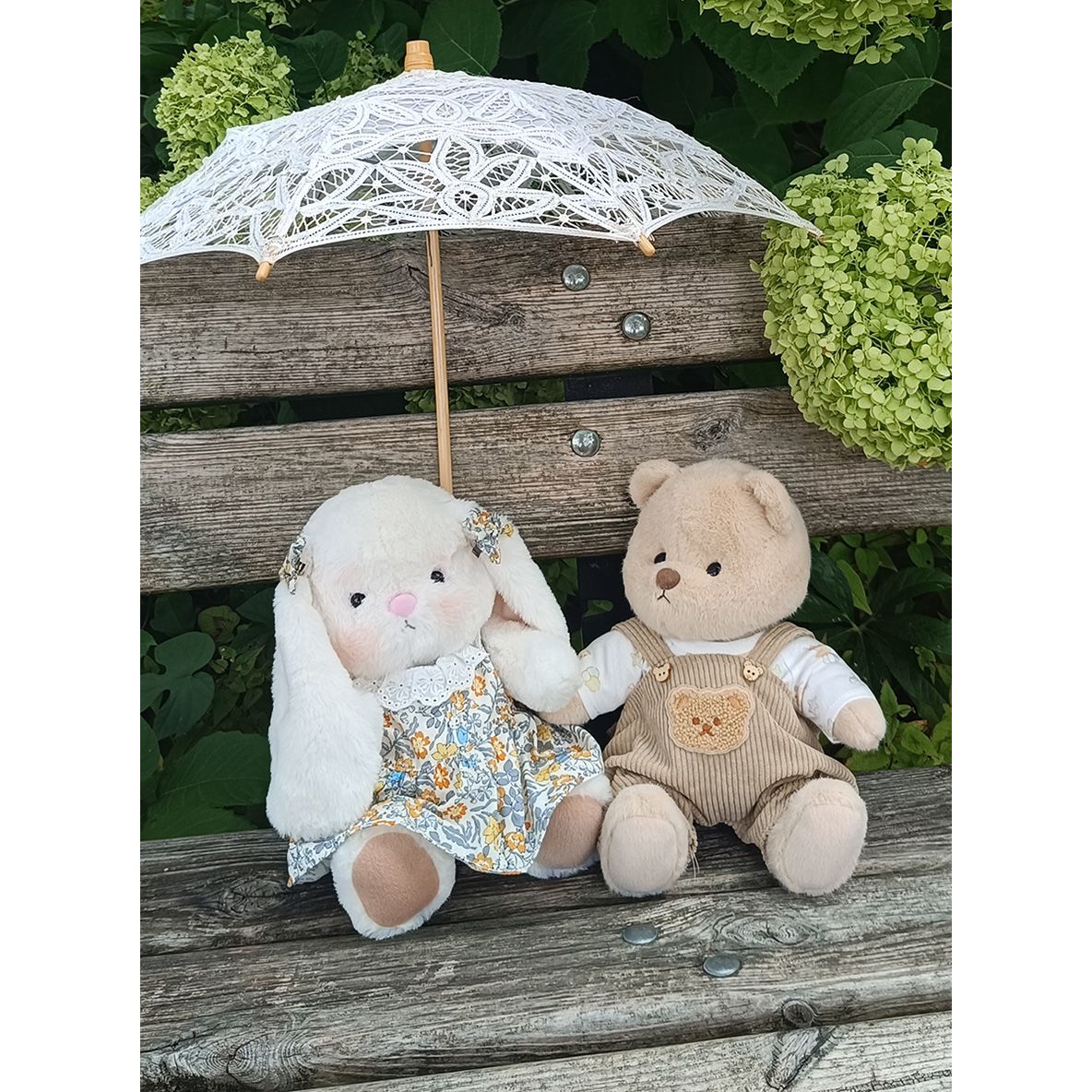 Pink Furry Dino Bear | Handmade Jointed Teddy Bear Gift